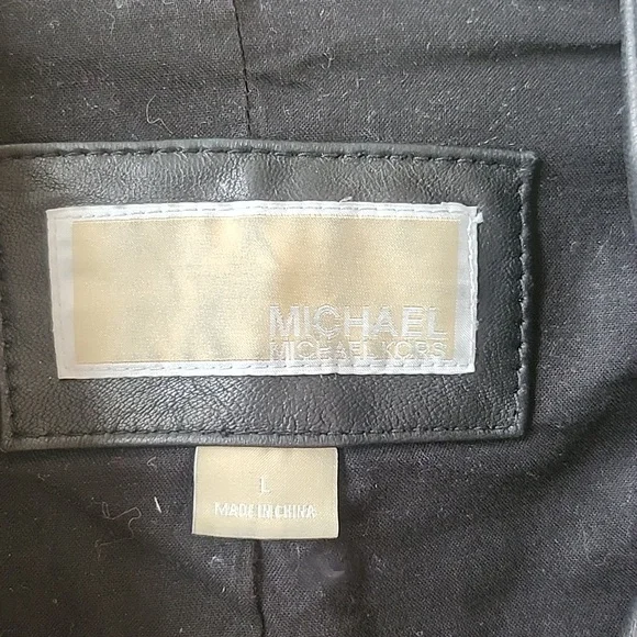 MK 100% Leather motto jacket L - Picture 8 of 13